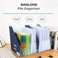 thumbnail image 5 of Clearance! Denhf Accordion File Organizer, A4 Letter Size Expanding File Folder with 13 Pockets and Colored Tabs, Folder Organizer for Paper Receipts, Bills, and Taxes, 14.3x5.9x9.3 Inch, White, 5 of 9