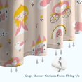 thumbnail image 6 of Cute Princess Castle Pattern Shower Curtain 36"x72" ,Bathroom Decorative Shower Curtains Set with 12 Hooks,Modern Waterproof Washable Shower Curtain, 6 of 6