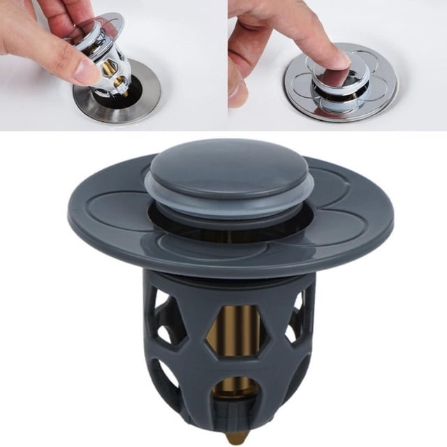 Cqxid Robinets Butées Universelles de Drain d'Évier 2024 Plus Récent Butée d'Évier avec Attrape-Cheveux Bouchon Universel de Tête d'Eau de Lavabo Passoire de Drain d'Évier de Salle de Bain pour Trou de Drain de 1.341.57 Po Drain de Baignoire
