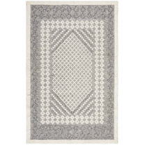 SAFAVIEH Natura Wesley Geometric Bordered Area Rug, Cream/Navy, 6' x 9'