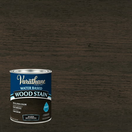 Dark Bourbon, Varathane Water-Based Wood Stain-384357, Quart