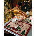 thumbnail image 2 of Merry Christmas Placemats Set of 4 Red and Black Buffalo Plaid Truck Tree Heat Insulation Washable Place Mats, Rustic Non-Slip Table Mats for Dining Table Party Kitchen Decor,13x19 Inch, 2 of 4