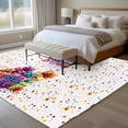 thumbnail image 4 of Happy Birthday Area Rug 5x7 FT, Non Slip Bedroom Throw Carpet, Colorful Balloon Gifts Patterns Washable Soft Floor Carpet Non-Shedding Rug for Dining Room Bedside Classroom Desk, 4 of 9