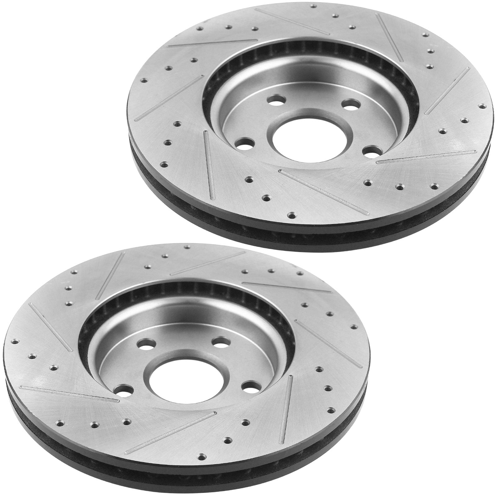 Brakes Rotors SCITOO 2pcs Front Drilled Slotted Discs Brake Rotors Brakes Kit for 2013-2016 Ford F-450 Super Duty 2013 2014 2015 2016 Ford F-250 Super Duty 2013-2016 Ford F-350 Super Duty 