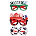thumbnail image 1 of 3 piezas de gafas de sol para fiesta de fútbol 2022, gafas novedosas para el mundial, accesorios para fotomatón, suministros para recuerdos de fiesta de fútbol de la Copa del Mundo 2022, 1 of 5