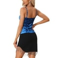 thumbnail image 3 of INSPIRE CHIC Women's Velvet Ruched Front Party Clubwear Tank Top XS Royal Blue, 3 of 6