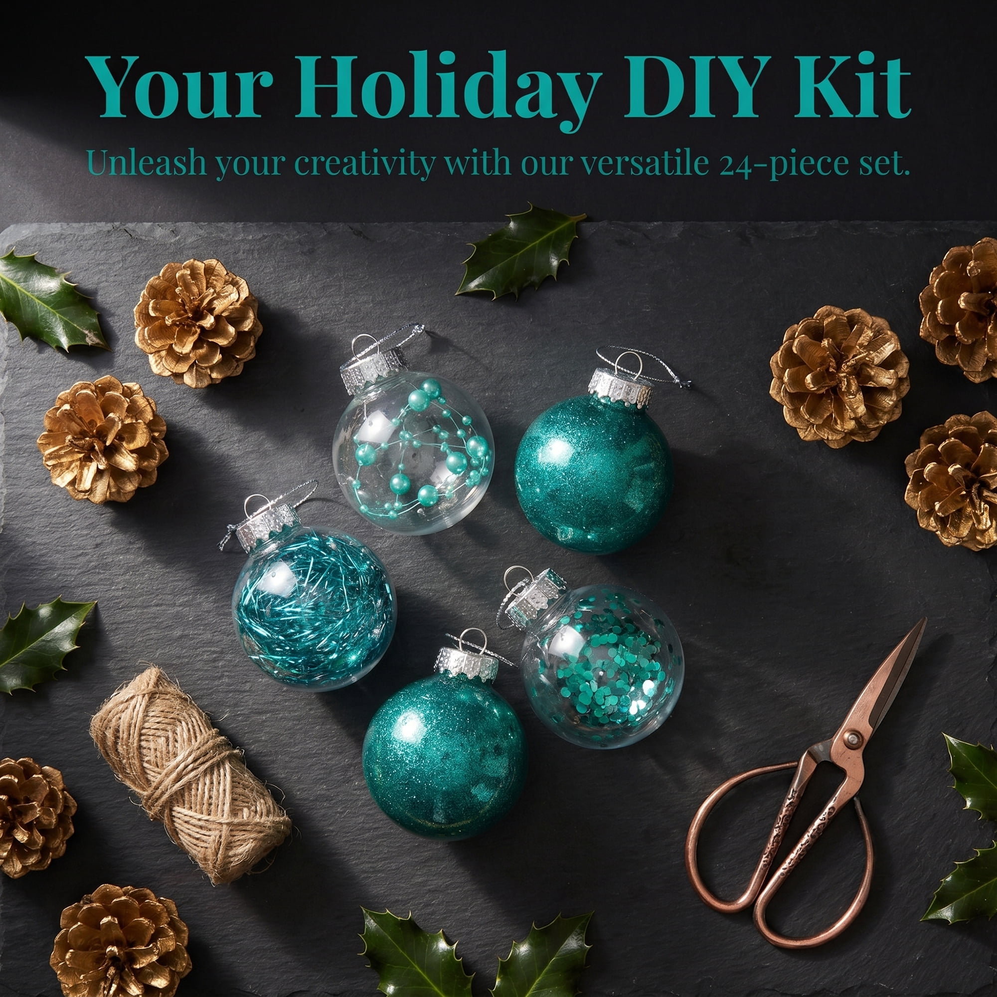 Unique Bargains Christmas Tree Ornaments - 24 Pack Baubles Shatterproof Balls Blue B 2.4"