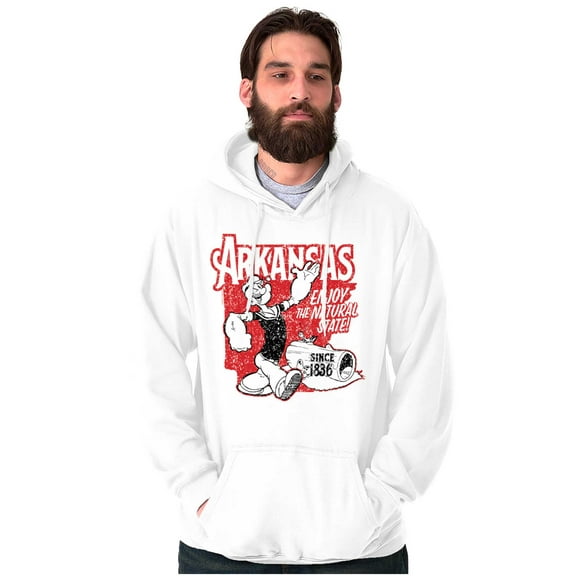 Popeye Arkansas State AR Cartoon Hoodie Sweatshirt Women Men Brisco Brands S