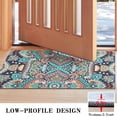 thumbnail image 3 of Multicolor Ethnic Paisley Pattern Door Rugs,Washable Non Slip Door Mats Indoor,Decorative Door Mats,Entry Mat Indoor for Entrance,Bedroom,Kitchen,Bathroom,17"x30", 3 of 6