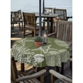 thumbnail image 2 of Outdoor Tablecloths with Umbrella Hole & Zipper, Sage Green Coastal Round Tablecloth 54 Inch, Starfish Coral Summer Beach Ocean Waterproof Table Cloth, Patio/Pool/Picnic Table Covers, 2 of 8