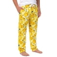 thumbnail image 6 of Pokémon Men's Pikachu Allover Character Subtle Tie Dye Adult Sleep Bottoms Pajama Pants, 6 of 7