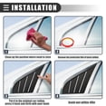 thumbnail image 4 of Unique Bargains 1 Set Rear Side Window Louvers Vent Cover for Hyundai Elantra ABS Black, 4 of 6