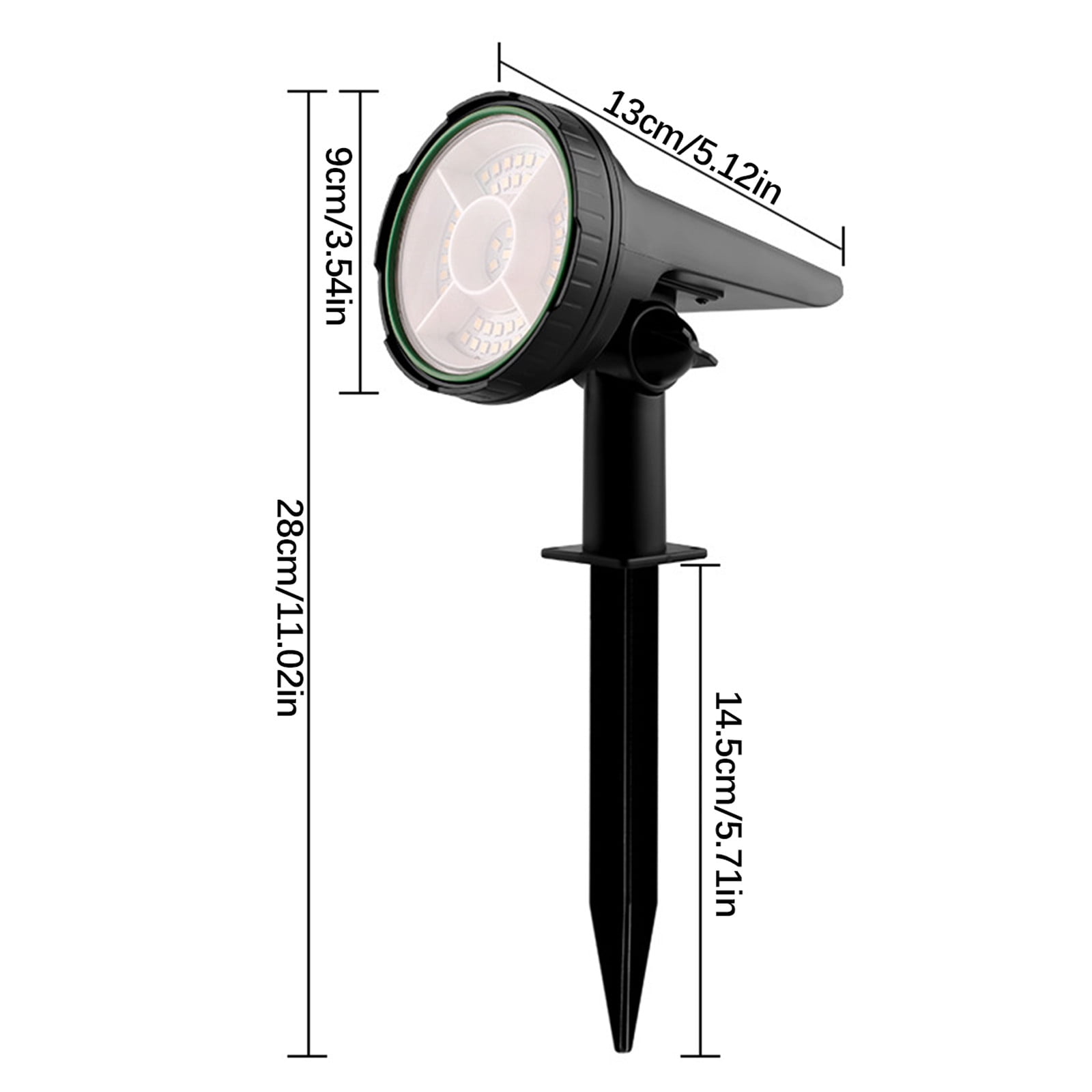 Three Brightness Modes Solar Courtyard Spotlight, Waterproof Outdoor Ground Mount Garden Tree Light, Smart Auto On Off Villa Decoration Lighting for Patio