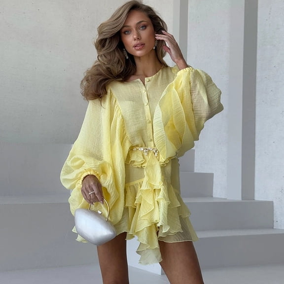 Yellow Ruffled Dress