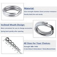 thumbnail image 5 of Stainless Steel Fishing Split Rings, Double Flat Wire Snap Ring Heavy Duty Lure Connector Fishing Tackle Saltwater 38LB-145LB, 5 of 6