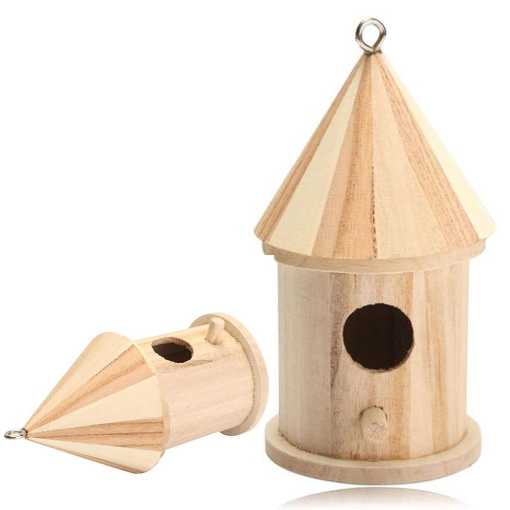 Phenofice Wooden Bird Nest for Parakeets and Budgerigars Hanging House