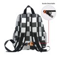 thumbnail image 5 of FORMRS School Backpack with Front Zippered Pocket 12" Student Travel Daypack, Black and Gray Plaid Pattern, 5 of 6