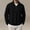 Black, variant on IUYRTFE Men's Half Zip Sweatshirt, Polyester Regular Fit Stand Collar Pullover for Daily Wear