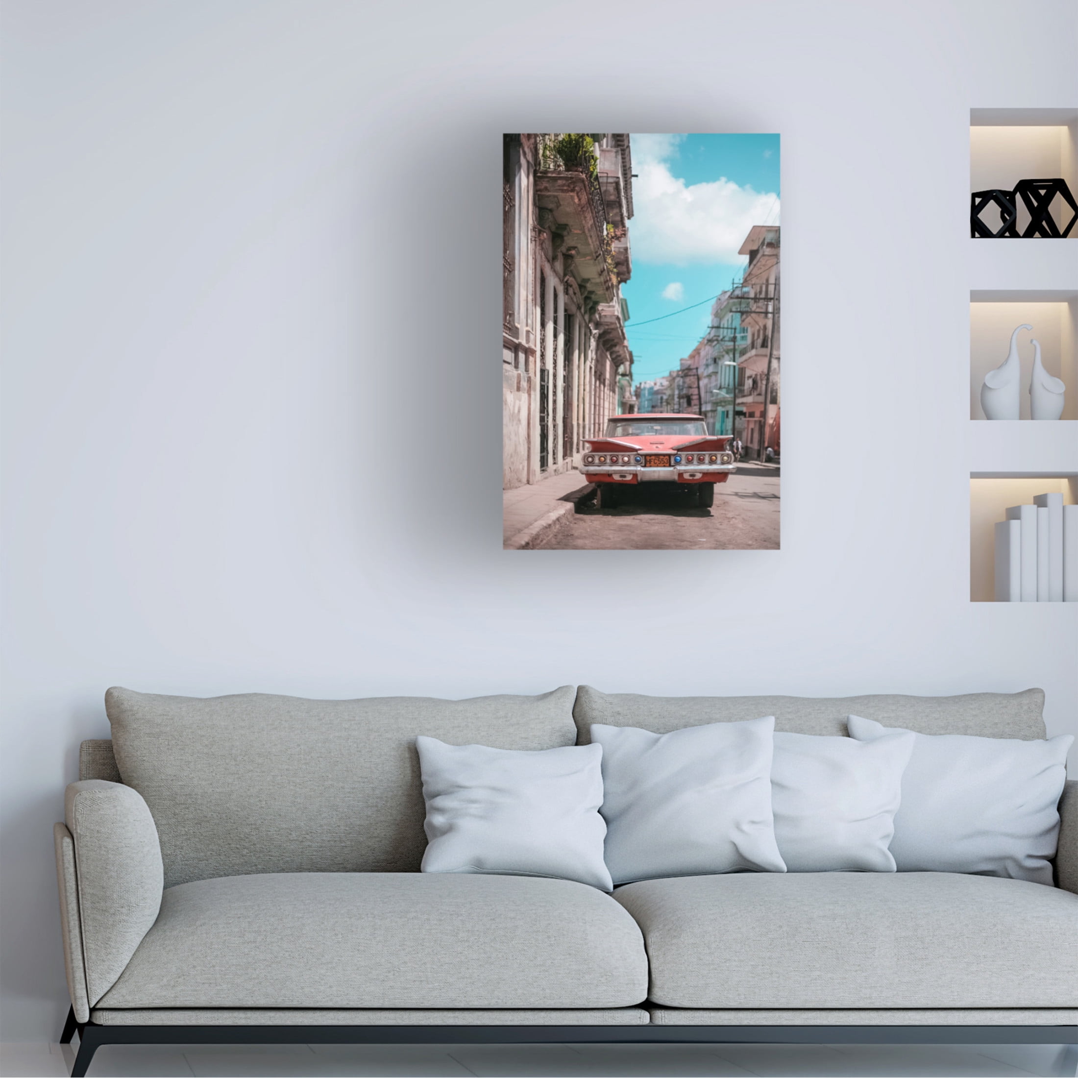 Canvas Wall Art - Alexander Yakovlev 'Old Havana 3' Wall Art for Living Room, Bedroom, or Office Décor by Trademark Fine Art - 22 x 32 Inches