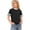 Black, variant on XEGLSBU Girls Shirts Girls Striped Print Short Sleeve T Shirt Casual Comfortable Blend Tee for Everyday Play and Schools Pink Size 6-7 Years