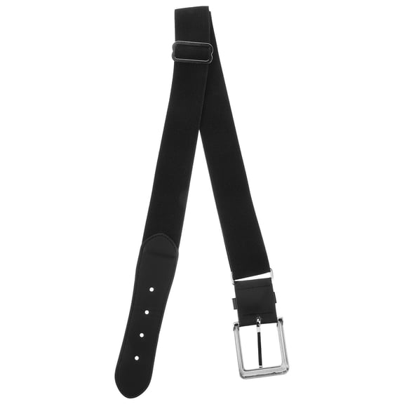 IBASETOY Mens Black Baseball Belt Elastic Fabric Adjustable for Baseball Pants and Athletic Use