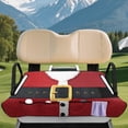thumbnail image 3 of XYZCANDO Christmas Santa Suit 2-Seat Golf Cart Seat Cover | Non-Slip Washable Terry Cloth with 4 Storage Pockets | Universal Fit for EZGO Club Car, 3 of 8