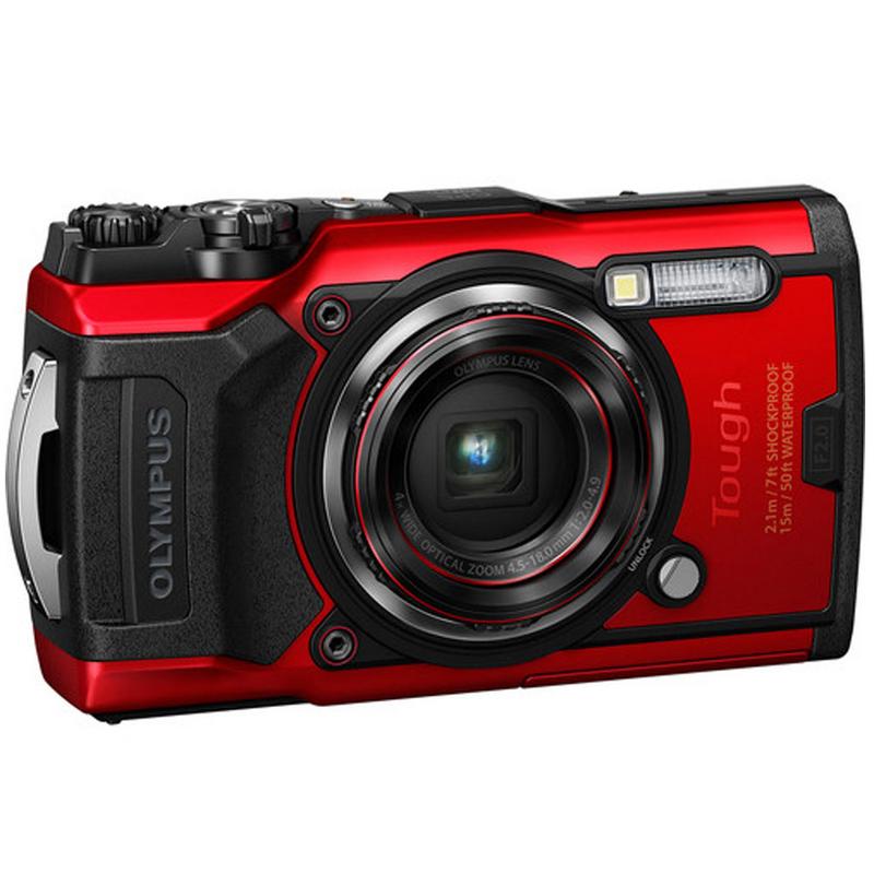 OLYMPUS Tough TG-6 12MP Waterproof W-Fi Digital Camera Red with 64GB Memory Card + Strap & Case - image 2 of 5