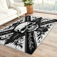 thumbnail image 1 of Day of The Dead Area Rug 5x6, Spooky Rugs for Bedroom Living Room, Goth Carpet, Machine Washable Rug, Non Slip Soft Low Pile Rugs Home Decor Medium Carpets T6&-218, 1 of 7