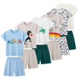 thumbnail image 6 of Tkrady Toddler Boys Clothes Summer New Cute Cartoon Pattern Crewneck Short Sleeve Tops Shorts 2 Piece Set, Sizes 1-8 Years, 6 of 6