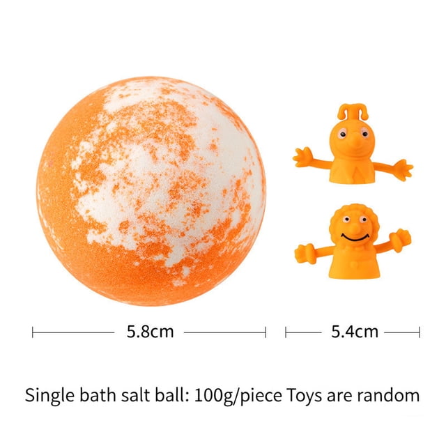 Aodebiao Fizzing Bath Bomb with Surprise Finger Puppet Inside, Natural Scented Bubble Bath for Sensitive Skin, Fun Bathtime Toy Gift for , Handmade Slow Dissolve Bath Ball with Essential Oils