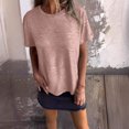 thumbnail image 4 of cfhntfmh Womens Summer Workout Tops Short Sleeve Crewneck T Shirts Casual Loose Basic Tees Fashion Shirts, 4 of 7