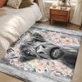 thumbnail image 4 of Area Rugs 2.7'x5', Black Cow Floral Carpet for Living Room Bedroom Dining Room, Grey Ombre Farmhouse Animals Throw Kitchen Rugs Non Slip Washable Rectangle Indoor Outdoor Rugs, 4 of 8