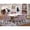Dahlia, variant on East West Furniture X777SI737-7 7-Pc Dining Table Set- 6 Upholstered Dining Chairs with Limelight Linen Fabric Seat and Button Tufted Chair Back - Rectangular Table Top & Wooden Cross Legs -...