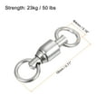 thumbnail image 2 of Conector Giratorio de Bolas, 10 Piezas 50lb de Acero al Carbono para Pesca, Plateado, 2 of 6