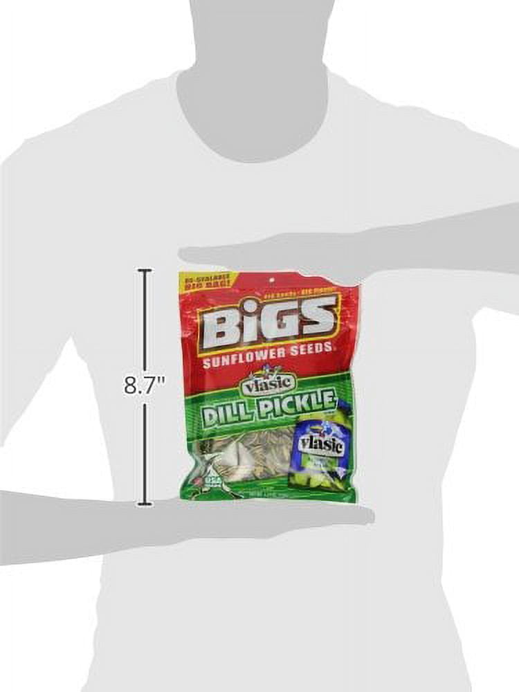 BIGS Vlasic Dill Pickle Sunflower Seeds, 5.35-Ounce Bags (Pack of 12)