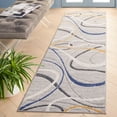 thumbnail image 3 of SAFAVIEH Odyssey Dymphna Modern Runner Rug, Grey/Blue Gold, 2'2" x 8', 3 of 9