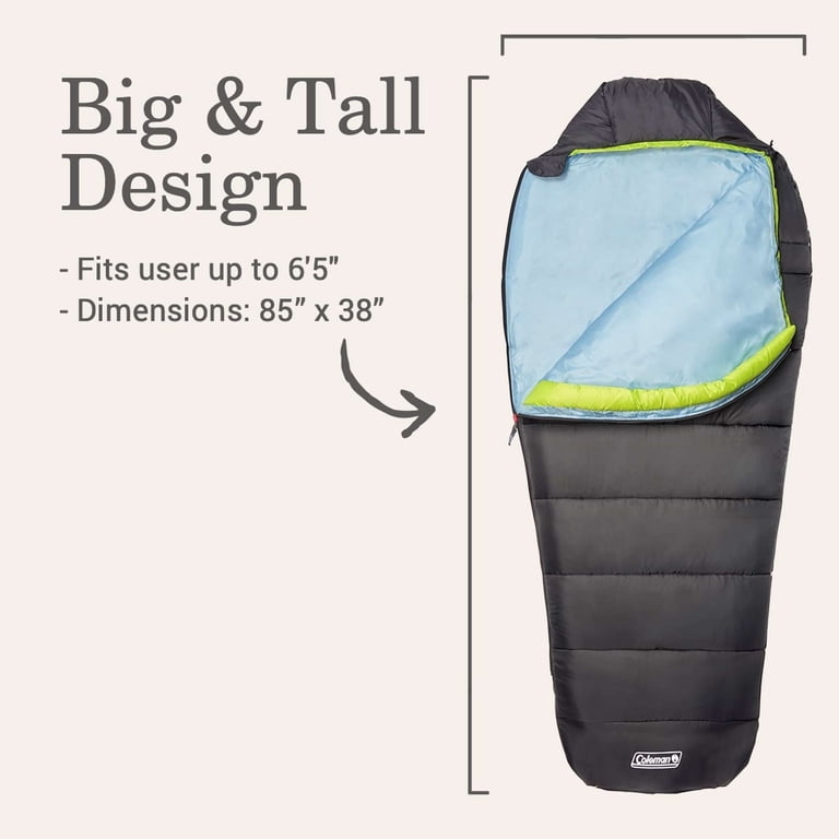 Coleman Montauk 40F Big and Tall Mummy Sleeping Bag photo 4
