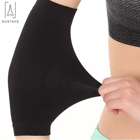 Mediven Arm Sleeve GustaveDesign 1 Pair Compression Arm Sleeves Tattoo Cover Up Sleeves,Forearm Concealer Support Elbow Braces for Men&Women (Black) ()