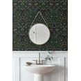 thumbnail image 4 of NextWall  Victorian Garden Floral Peel and Stick Wallpaper 20.9 in. W x 18 ft. L - Midnight Blue & Evergreen, 4 of 8