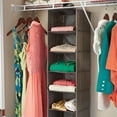 thumbnail image 2 of ClosetMaid 3145400 8 Shelf Wire Hanging Closet Nonwoven Fabric Organizer, Brown, 2 of 2