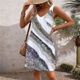 thumbnail image 6 of JULMCOMO Dresses for Women 2024 Casual Dressy Dressy V Neck Mini Dress Marble Print Beach Cover Up Sleeveless Sundress with Pocket, 6 of 6