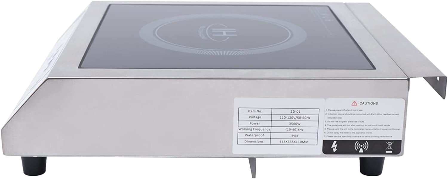 Miumaeov Portable Induction Cooktop High Power 1800w Countertop Cooker Black Crystal Panel
