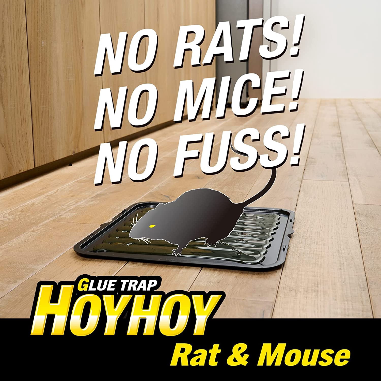 Hoy Hoy Rat & Mouse Jumbo Size, Glue Mat Rodent Trap (2 Count)
