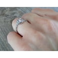 thumbnail image 5 of Oryn Jewelry 14K White Gold Plated Rings - 2 Ct Oval Cut White Moissanite Rings - Engagement Wedding Halo Promise Ring for Women - Birthday Gift Moissanite Jewelry - Holiday Surprise for Her, 5 of 5