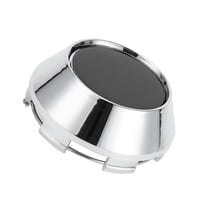 Universal Wheel Center Hub Cap Durable 69mm 2.72" Outside Diameter Plastic Black Silver Tone