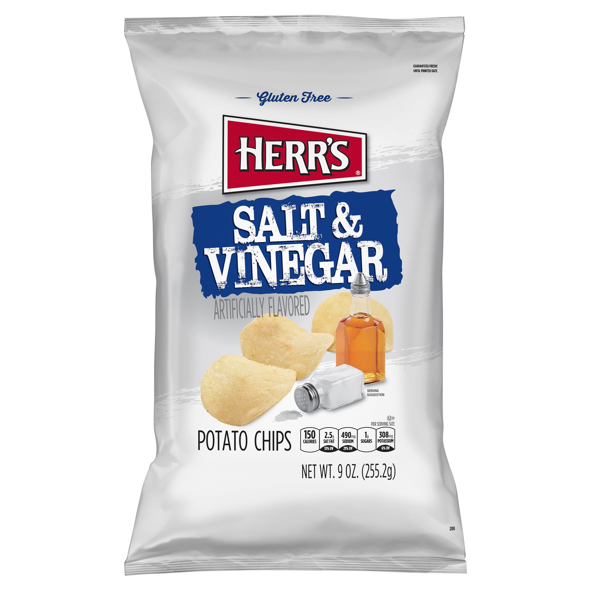 Herr's Salt & Vinegar Potato Chips, 9.5 Oz.