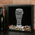 thumbnail image 2 of Torched New Hampshire Beer Cap Shadow Box Wall Mount Decor 13"x13"x3" Black, 2 of 8