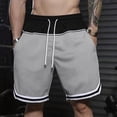 thumbnail image 2 of Men's 11" Athletic Shorts Quick Dry Elastic Performance Basketball Shorts with Pockets Gray, 2 of 6