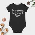thumbnail image 4 of Grandma’s Retirement Plan - Baby Clothes - Funny Newborn Bodysuit Outfits for Boys And Girls Black-style 6months, 4 of 7