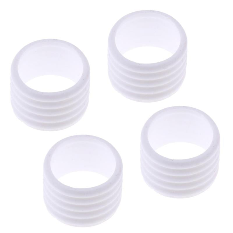 Pack of 4 Badminton Tennis Racket White Fix Rings Protector Band Overgrip Accessories